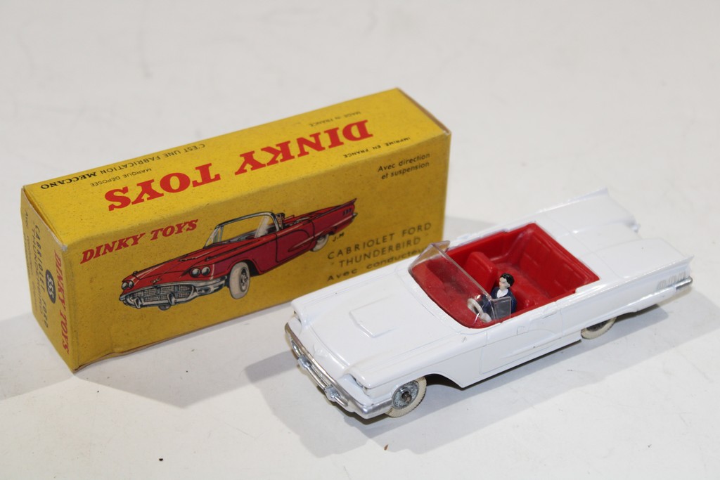 FORD THUNDERBIRD CABRIOLET BLANC 1955 DINKY TOYS 1/43°