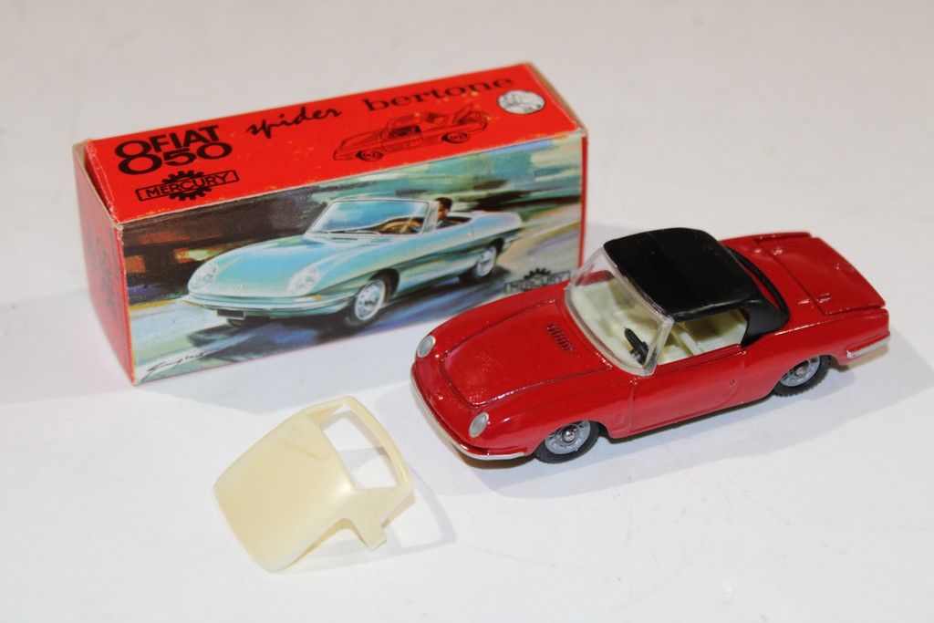 FIAT 850 SPIDER BERTONE GRIS 1965 MERCURY 1/43°