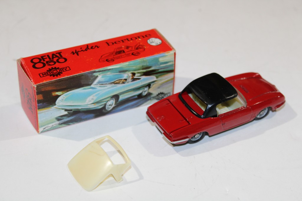 FIAT 850 SPIDER BERTONE GRIS 1965 MERCURY 1/43°