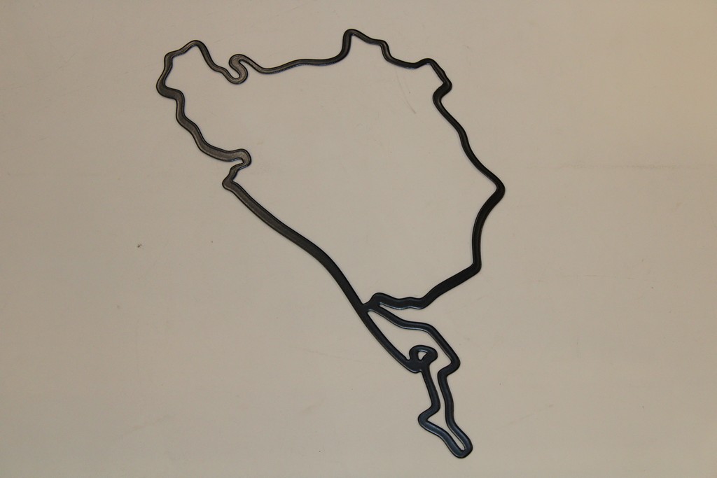 TRACE CIRCUIT CITY OF NURBURG BLACK STEEL WALL H40CM