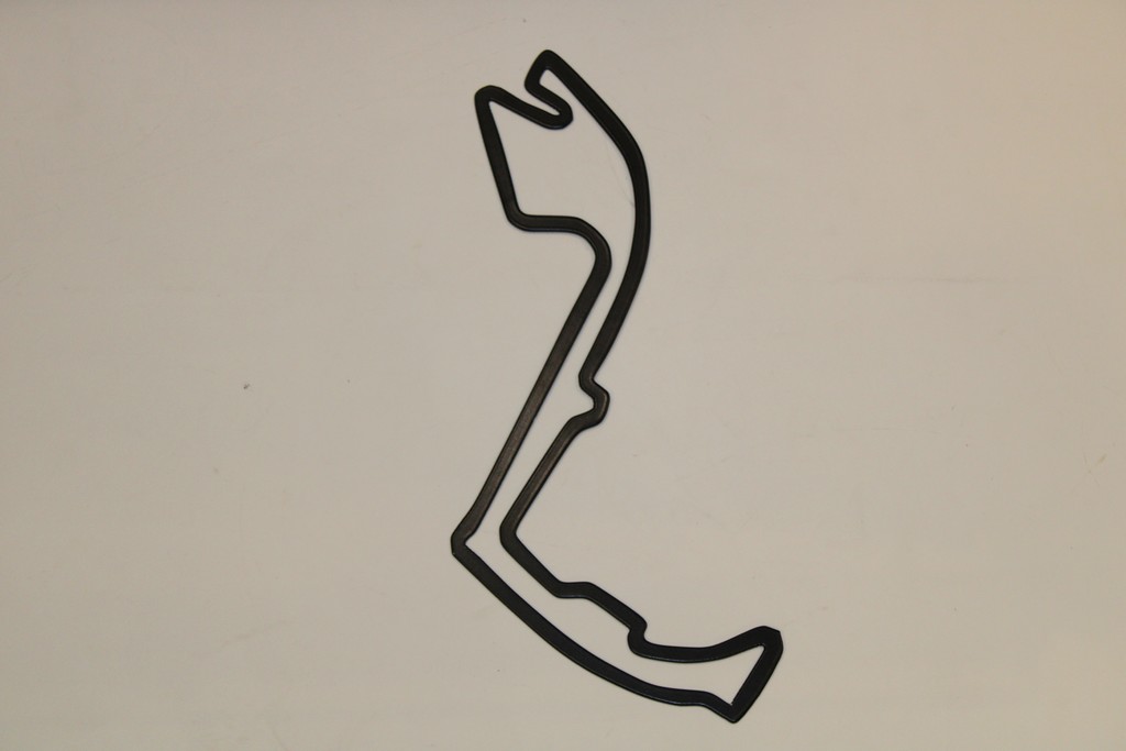 TRACE CIRCUIT VILLE DE MONACO ACIER NOIR MURAL H40CM