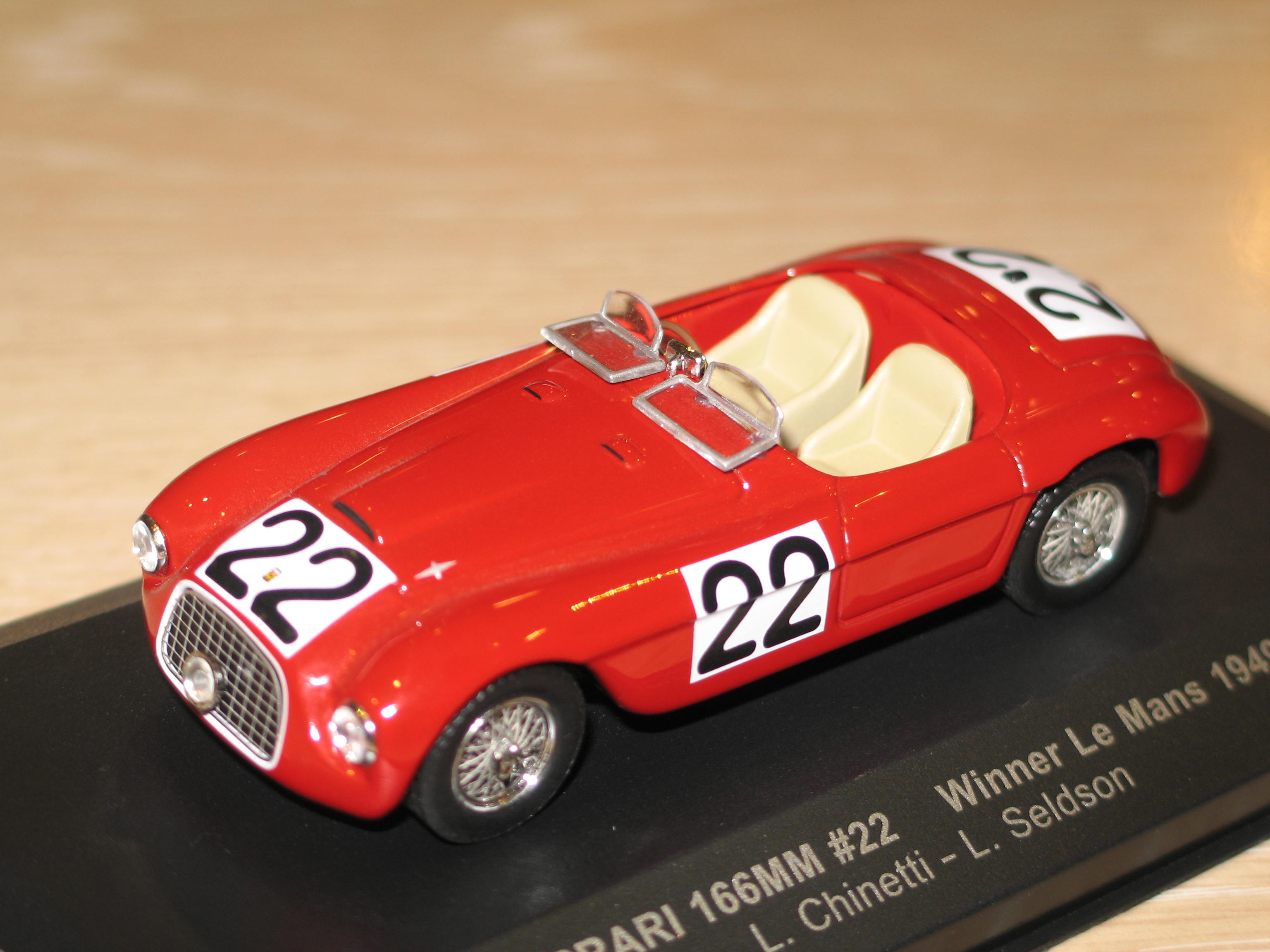 FERRARI 166MM VAINQUEUR LE MANS 1949 IXO 1/43°