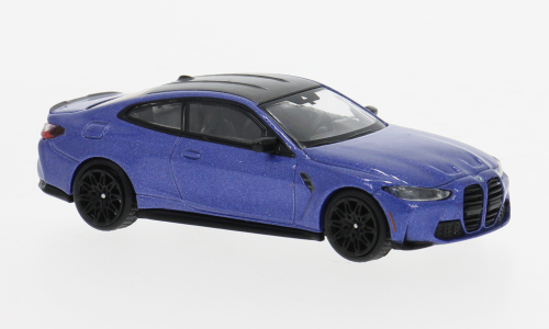 BMW M4 Compétition Portimao Blue Mini GT 1/64°