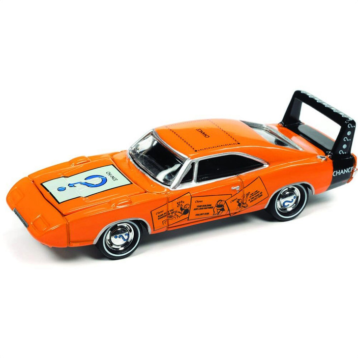 DODGE CHARGER DAYTONA ORANGE MONOPOLY - JOHNNY LIGHTNING POP CULTURE 1/64°