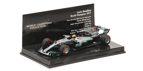 MERCEDES F1 W08 LEWIS HAMILTON WORLD CHAMPION 2017 MINICHAMPS 1/43°