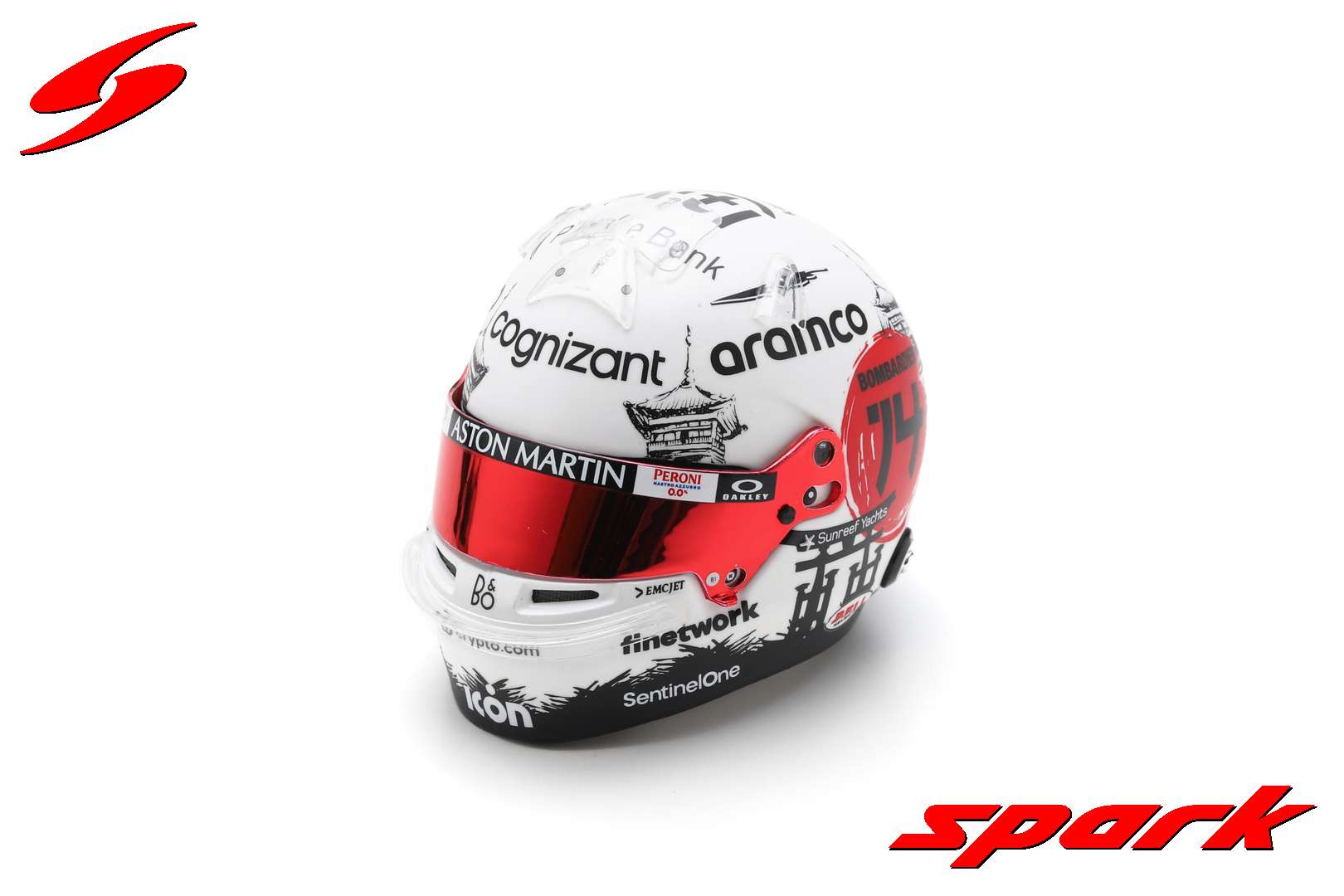 CASQUE FERNANDO ALONSO ASTON MARTIN F1 JAPENESE GP 2023 SPARK 1/5°
