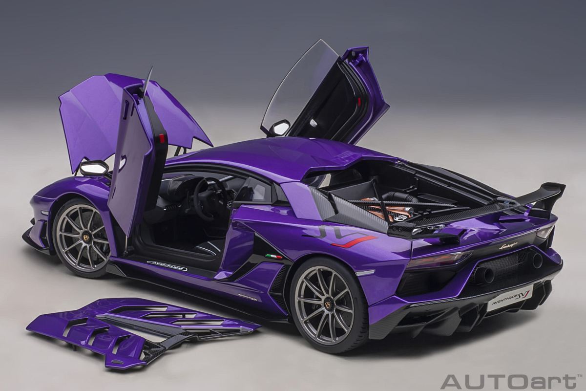 LAMBORGHINI AVENTADOR SVJ 2021 VIOLETTE AUTOART 1/18°