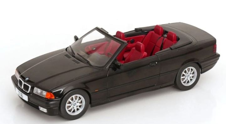 BMW E36 Cabriolet 1996 Black Model Car 1/18