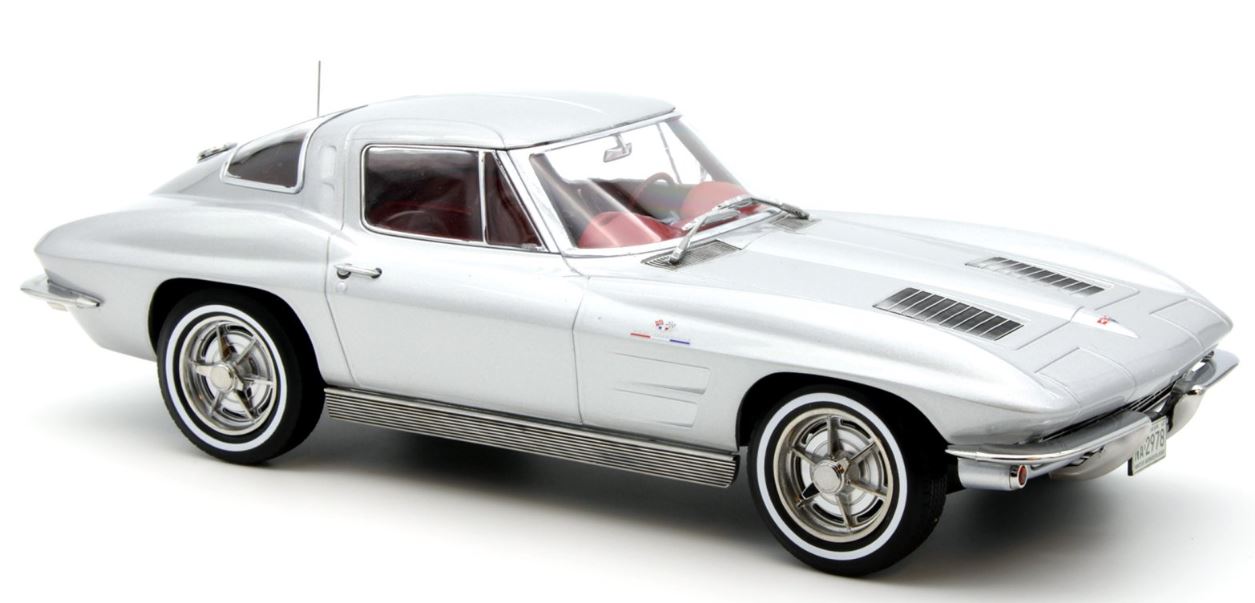 CHEVROLET CORVETTE STING RAY 1963 gris argent NOREV 1/18