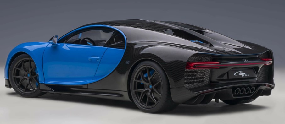 BUGATTI CHIRON SPORT BLEU/CARBAON 2019 AUTOART 1/18°