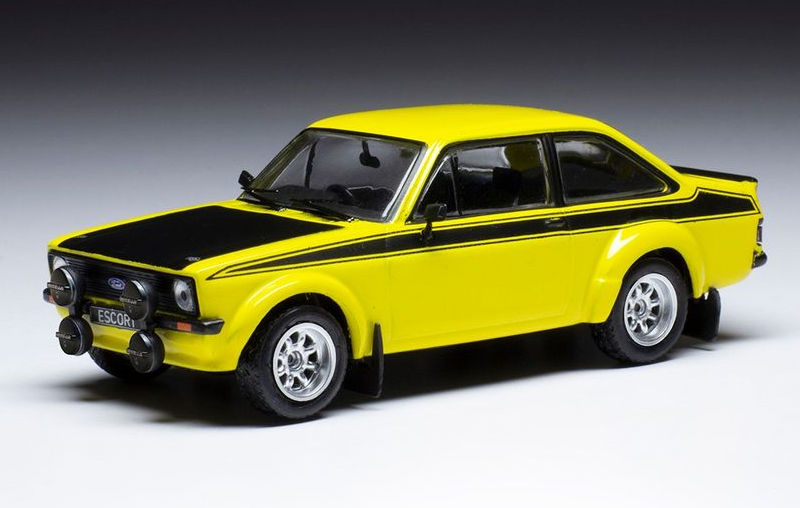 FORD ESCORT MKII RS 1800 JAUNE 1976 IXO 1/43°