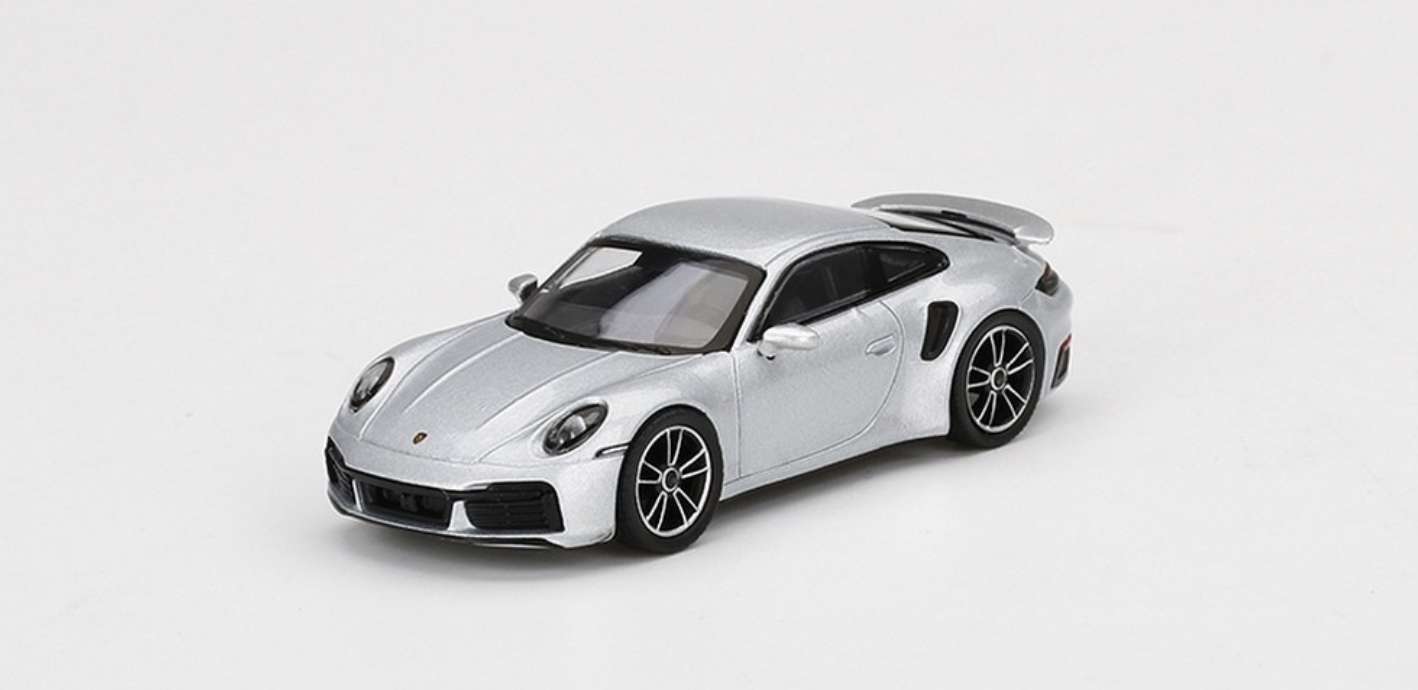 PORSCHE 911 TURBO S GREY MINI GT 1/64°