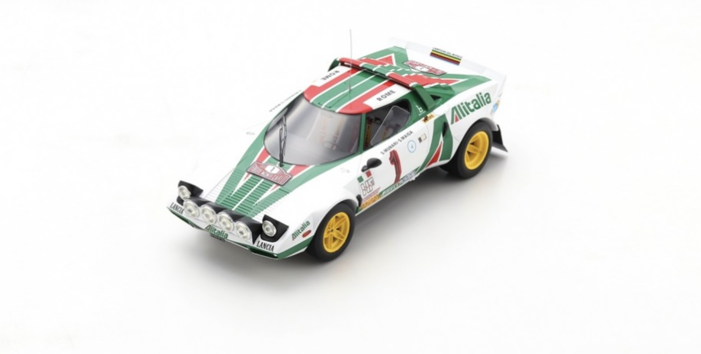 LANCIA STRATOS HF N°1 VAINQUEUR RALLYE MONTE CARLO 1977 SPARK 1/18°