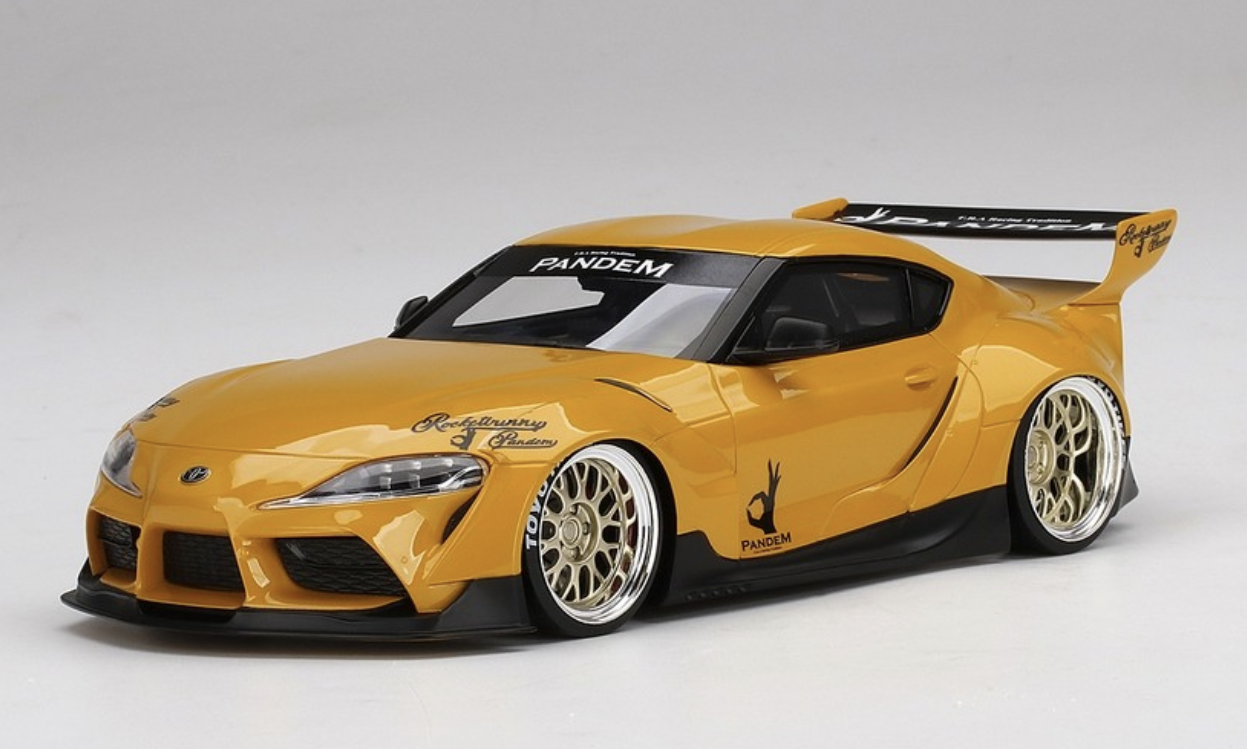 PANDEM TOYOTA GR SUPRA V1.0 YELLOW TOP SPEED 1/18°