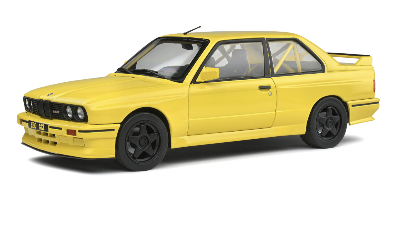 BMW M3 E30 JAUNE 1990 SOLIDO 1/18°