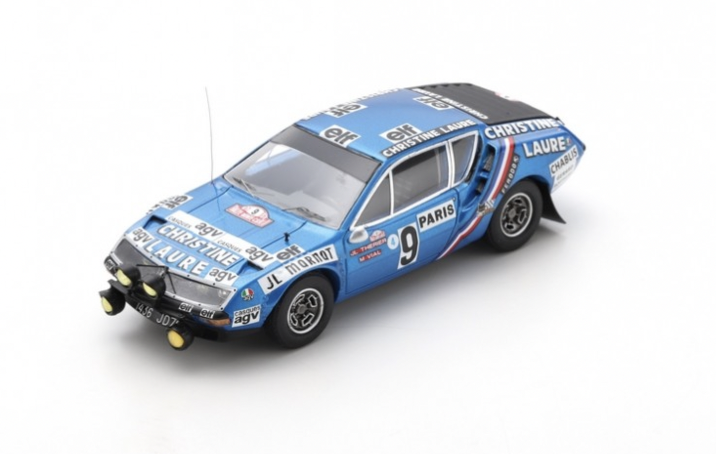 ALPINE A310 N°9 RALLY MONTE CARLO 1976 SPARK 1/43°