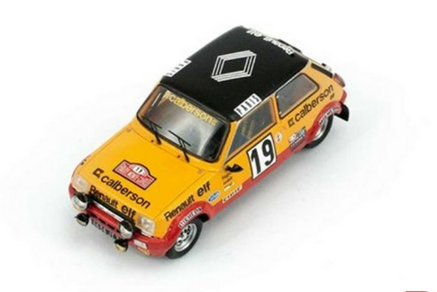RENAULT 5 ALPINE GR2 N°19 2ème RALLYE MONTE CARLO 1978 J.RAGNOTTI - J.M.ANDRI SPARK 1/43°