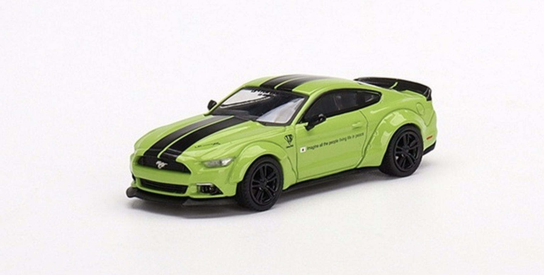 LB-WORKS FORD MUSTANG GREEN MINIGT 1/64°