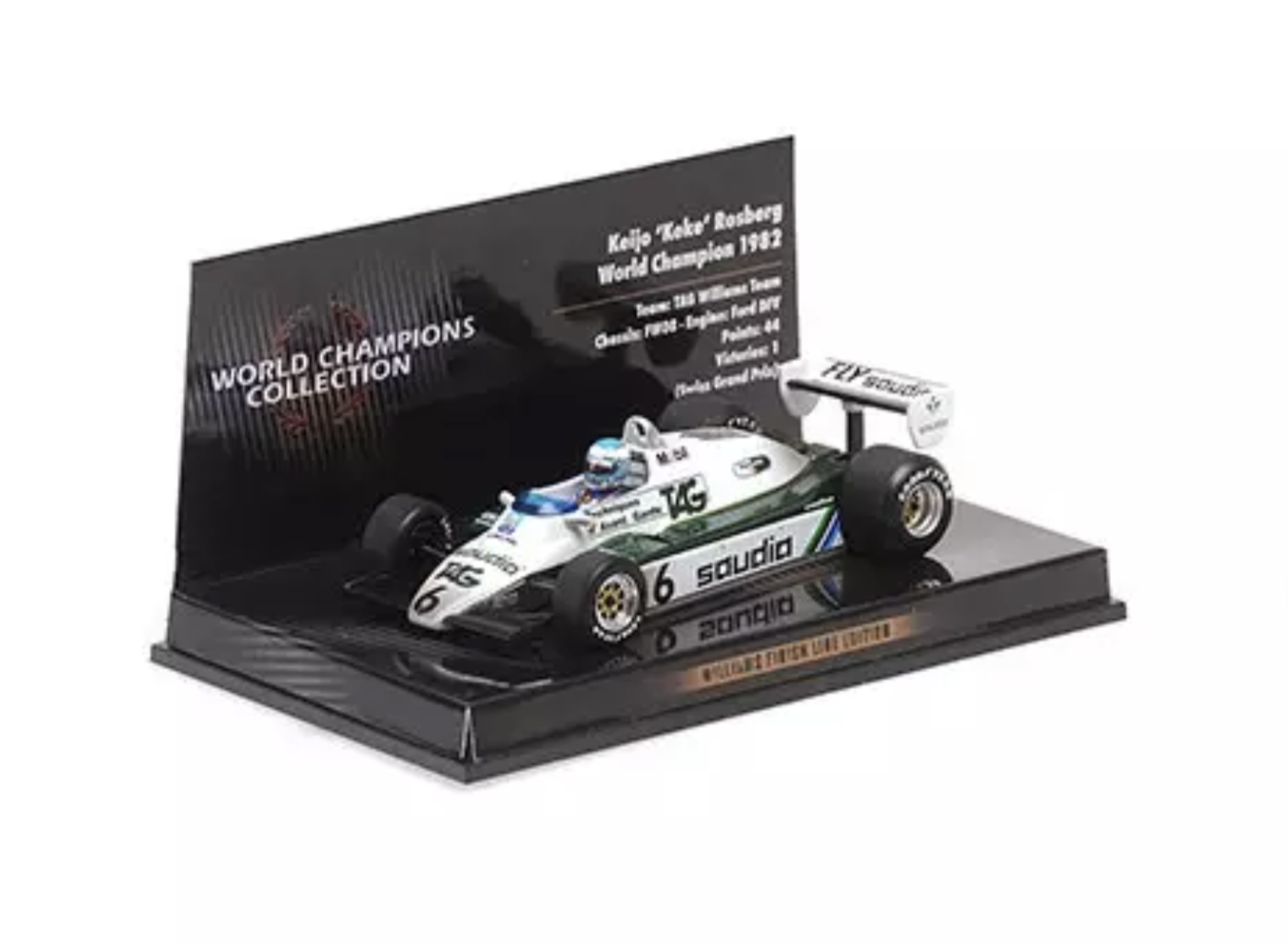 WILLIAMS FW08 N°6 ROSBERG WC 1982 MINICHAMPS 1/43°
