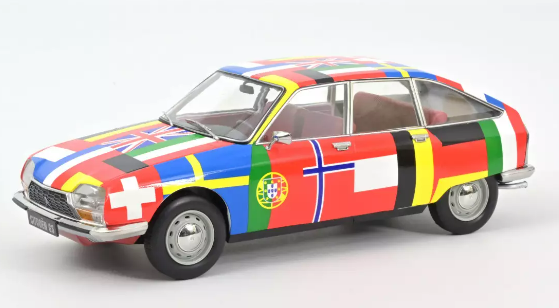 Citroën GS 1972 Drapeaux - 2ème version 1/18