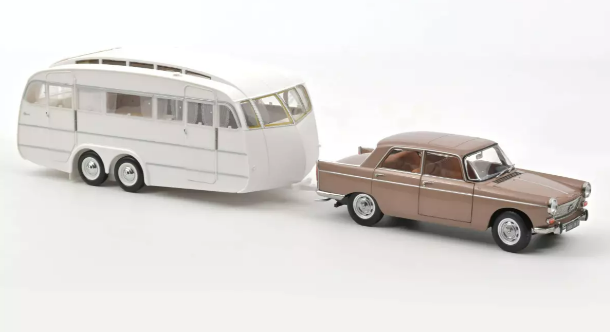 PEUGEOT 404 AVEC CARAVANE HENON NOREV 1/18°