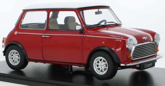 MINI COOPER RHD ROUGE ET BLANCHE KK SCALE 1/12°