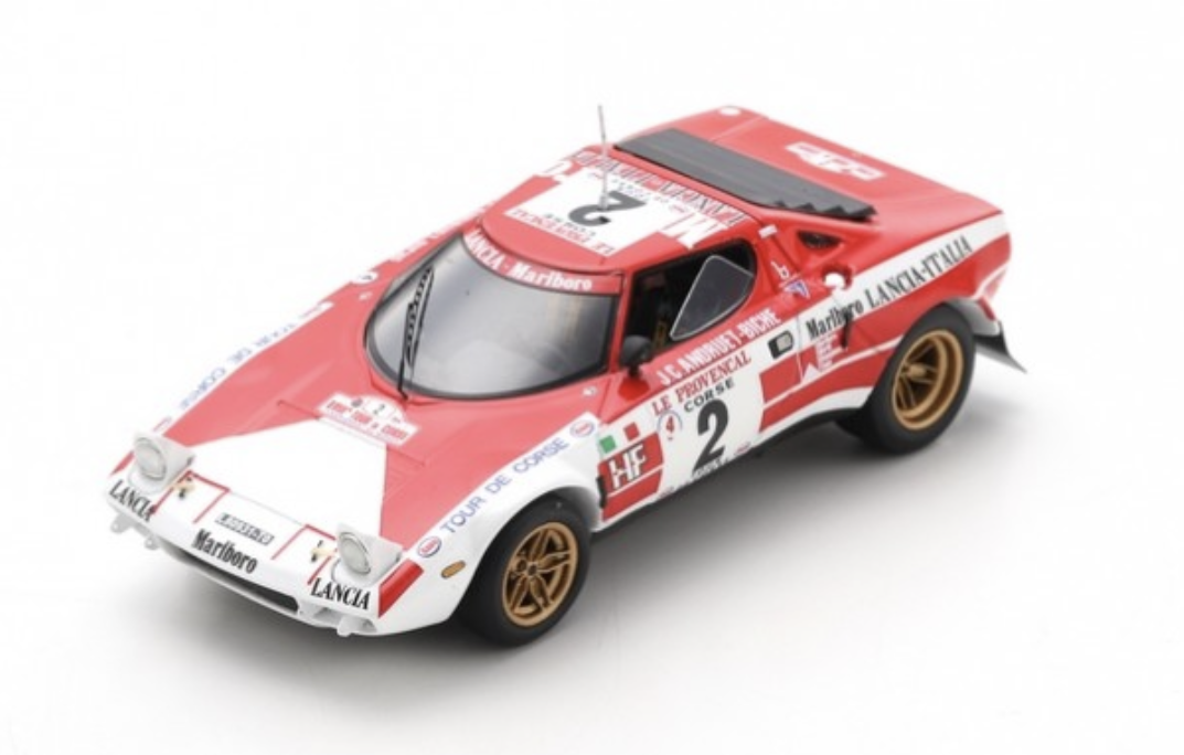 LANCIA STRATOS HF N°2 VAINQUEUR TDC RALLYE DE FRANCE 1974 SPARK 1/43°