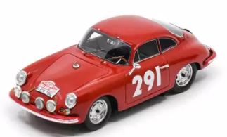 PORSCHE 356B T6 CARRERA 2 GT N°291 RALLYE MONTE CARLO 1963 WALTER-STOCK SPARK 1/43°