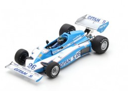 LIGIER JS7 N°26 VAINQUEUR GP SUEDE 1977 JACQUES LAFFITE SPARK 1/18°