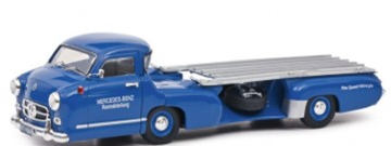 MERCEDES-BENZ RACE TRANSPORTER BLEU SCHUCO 1/43°