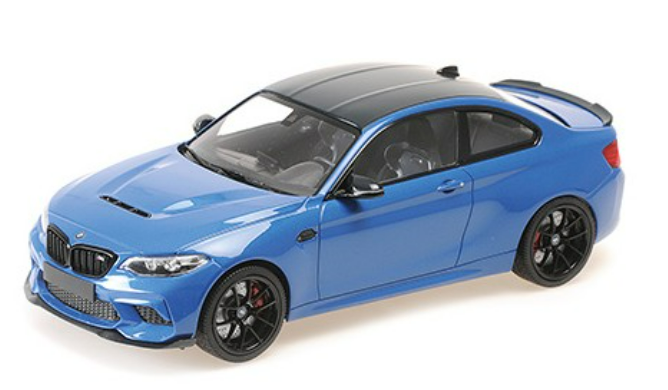 BMW M2 CS BLEU JANTES NOIR MINICHAMPS 1/43°