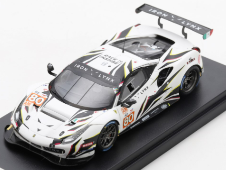 FERRARI 488 GTE EVO N°80 IRON LYNX 24H LE MANS 2022 CRESSONI-FISICHELL-HEISTAND LOOK SMART 1/43°