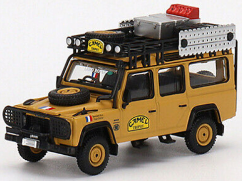 LAND ROVER DEFENDER 110 CAMEL TROPHY 1989 AMAZONIE TEAM FRANCE MINI GT 1/64°