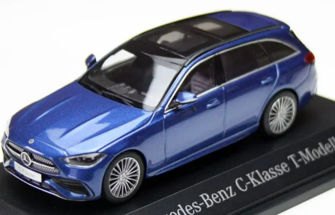 MERCEDES-BENZ CLASSE C MODELE T BLEU HERPA 1/43°