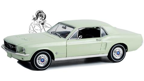 FORD MUSTANG COUPE 1967 VERTE GREENLIGHT 1/18°