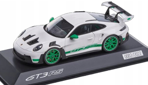 PORSCHE 911-992 GT3 RS 2023 WHITE/GREEN SPARK 1/43°