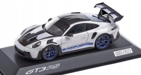 PORSCHE 911-992 GT3 RS 2023 GREY/BLUE SPARK 1/43°