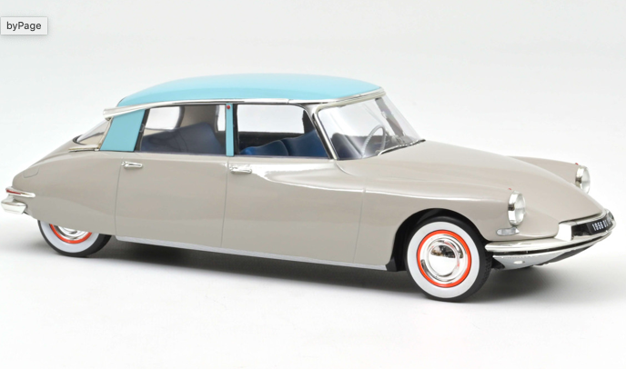 CITROEN DS 19 1956 ROSE GREY ET TURQUOISE - NOREV 1/18