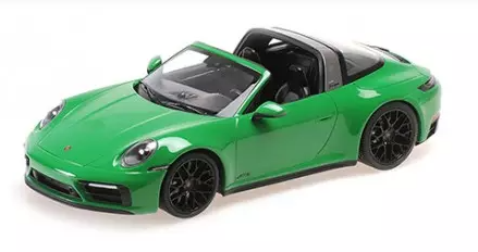 PORSCHE 911 TARGA 4 GTS 2021 GREEN MINICHAMPS 1/18°