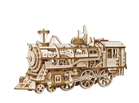 LOCOMOTIVE MECANIQUE EN BOIS ROBOTIME