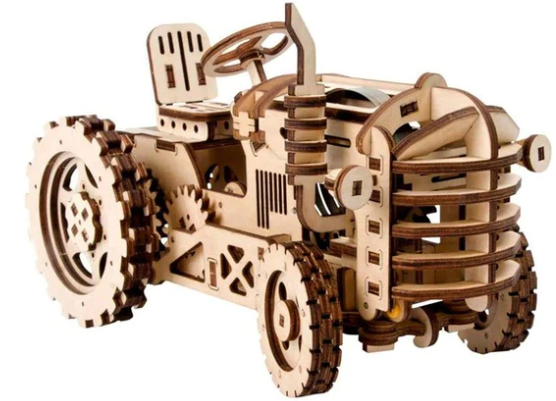 TRACTEUR MECANIQUE EN BOIS ROBOTIME