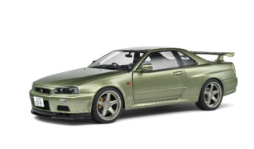 NISSAN SKYLINE R34 VERT METAL 1999 SOLIDO 1/18°