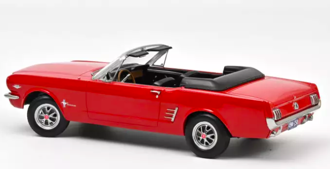 Ford Mustang Cabriolet 1966 Rouge Signal Flare - NOREV 1/18