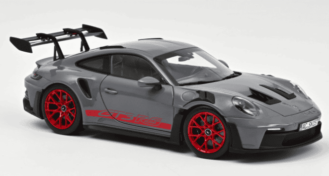 Porsche 911 GT3 RS 2022 Gris Arctic & Rouge Pyro - NOREV 1/18