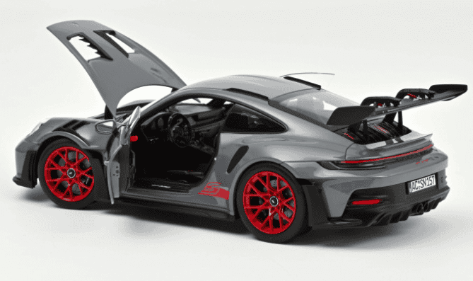Porsche 911 GT3 RS 2022 Gris Arctic & Rouge Pyro - NOREV 1/18