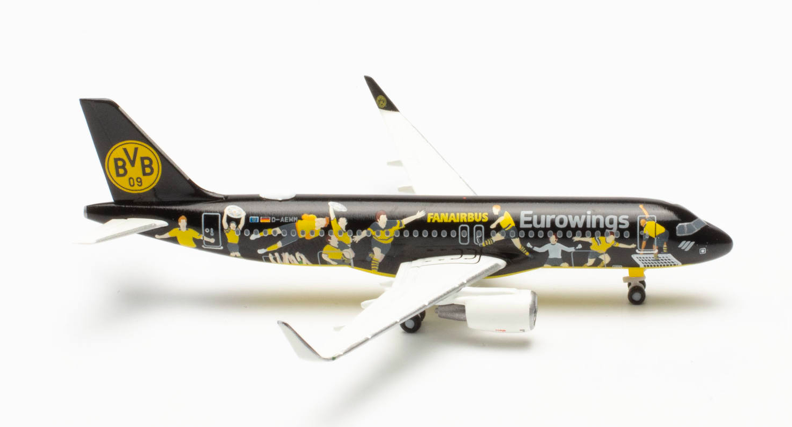 Eurowings Airbus A320 "BVB Fanairbus" - D-AEWM - HERPA 1/500