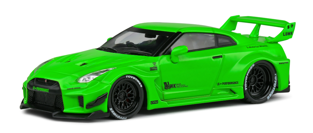 NISSAN GT-R R35 LIBERTY WALK VERT SOLIDO 1/43°