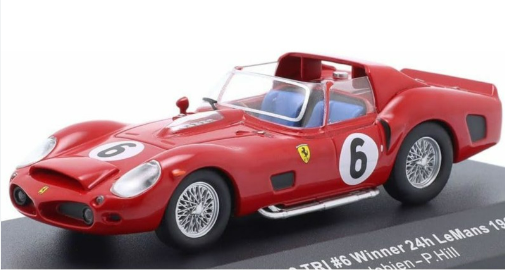 FERRARI 330 TRI #6 VAINQUEUR 24H DU MANS 1962 IXO 1/43°