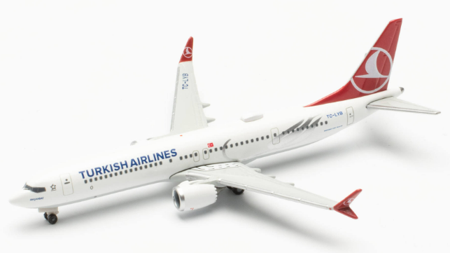 BOEING 737 MAX TURKISH AIRLINES HERPA 1/500°