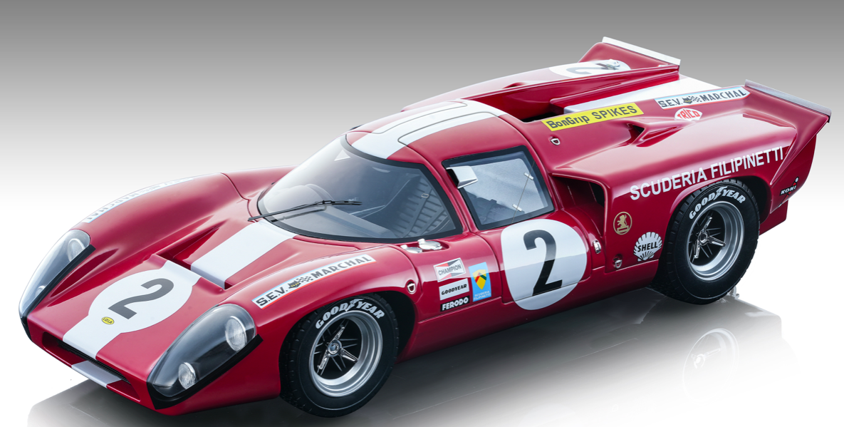 Lola T70 MK3B GT Le Mans 24h 1969 car N°2 DNF Scuderia Filipinetti Driver: J. Bonnier - M. Gregory - Tecnomodel 1/18